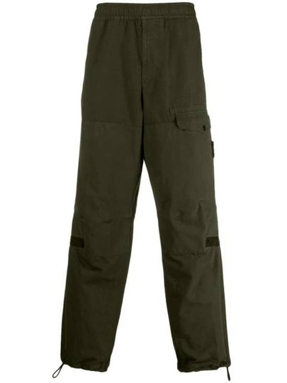 Wappen Logo Cotton Cargo Pants Olive Green - STONE ISLAND - BALAAN 2