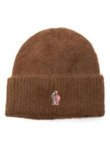 3B00019 M1126 245 Grenoble logo patch wool beanie 1344314 - MONCLER - BALAAN 1