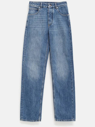 Boyfriend Straight Jeans Mid Blue - BOTTEGA VENETA - BALAAN 2