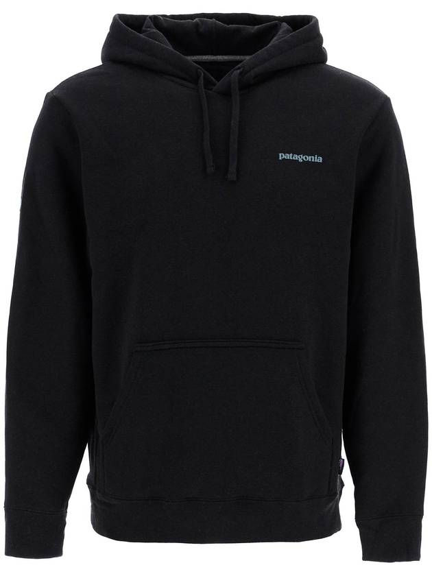 Fitz Roy Icon Uprisal Fleece Hoodie Black - PATAGONIA - BALAAN 2