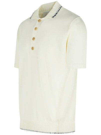 Eleventy Cream Cotton Polo Shirt - ELEVENTY MILANO - BALAAN 2