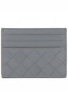 Intrecciato Leather Card Wallet Grey - BOTTEGA VENETA - BALAAN 2