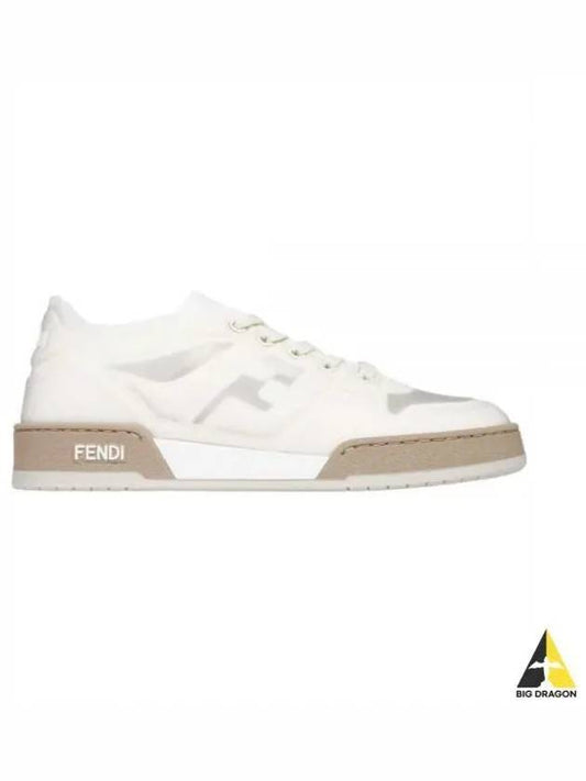 Match Mesh Low Top Sneakers White - FENDI - BALAAN 2