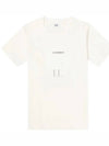 24/1 Jersey Garment Dyed Logo Short Sleeve T-Shirt White - CP COMPANY - BALAAN 2