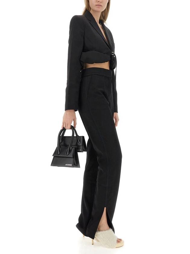 Le Pantalon Tibau Straight Pants Black - JACQUEMUS - BALAAN 3