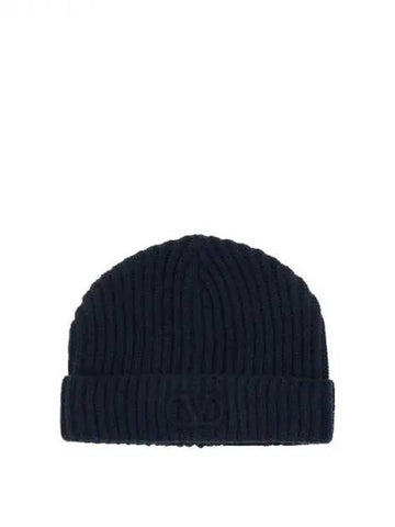 V logo signature wool beanie 271171 - VALENTINO - BALAAN 1