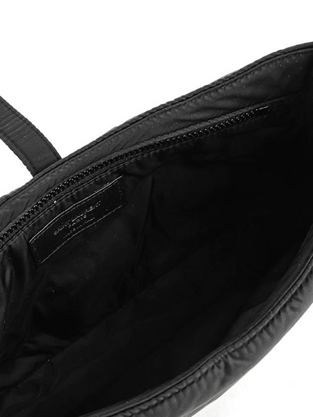 5 A 7 Regenerated Nylon Shoulder Bag White Black - SAINT LAURENT - BALAAN 10