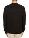 Embroidered Logo Crew Neck Knit Top Black - ACNE STUDIOS - BALAAN 5