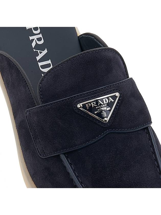 Suede Bloafers Navy - PRADA - BALAAN 9