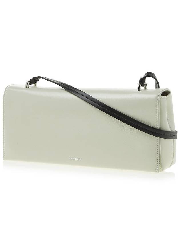 Logo Patent Leather Shoulder Bag White - JIL SANDER - BALAAN 3