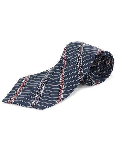 100 silk navy triope striped pattern tie - CELINE - BALAAN 2