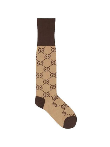 GG pattern socks beige - GUCCI - BALAAN 1