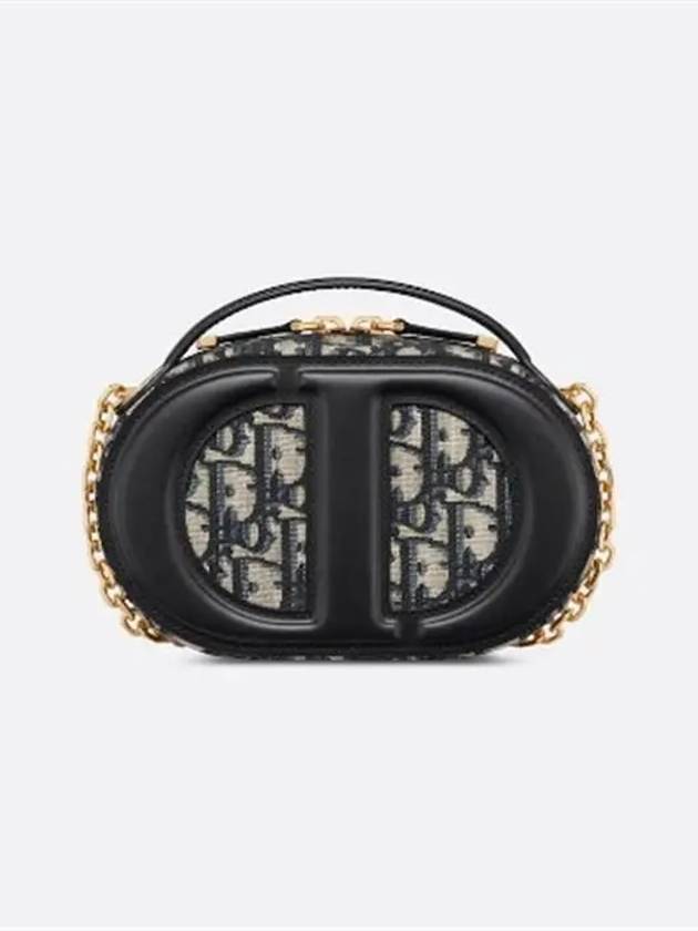 CD Signature Oblique Jacquard Oval Camera Shoulder Bag Blue - DIOR - BALAAN 6