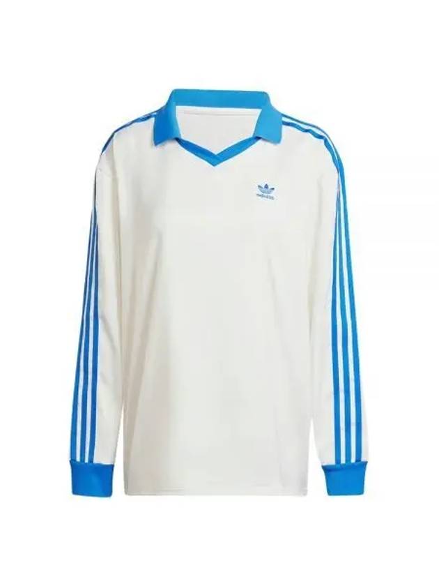 3 Stripes Satin Long Sleeve T-Shirt Cloud White - ADIDAS - BALAAN 2