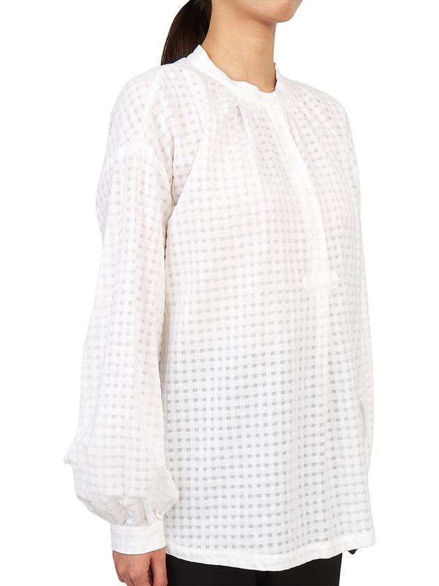 Flora Orphanwork Tartan Blouse White - A.P.C. - BALAAN 4