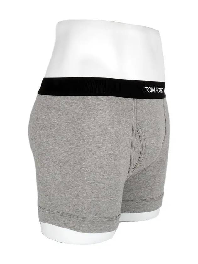 Men's Cotton Boxer Briefs Grey 2 Pack - TOM FORD - BALAAN 6