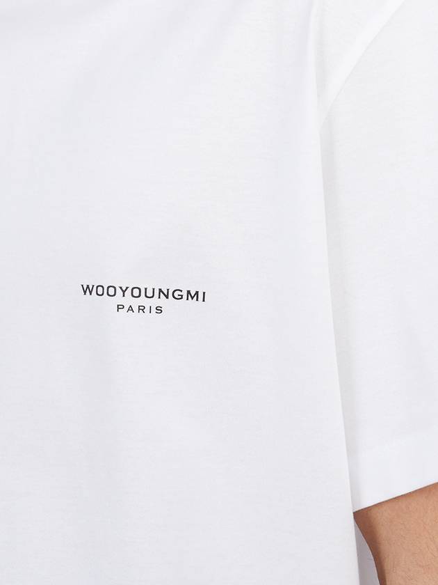 Cotton Square Label Short Sleeve T-Shirt White - WOOYOUNGMI - BALAAN 10