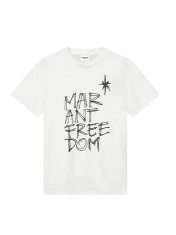 ZOELINE TS0147FA B3N07E 20WH Joeline logo t shirt - ISABEL MARANT - BALAAN 1