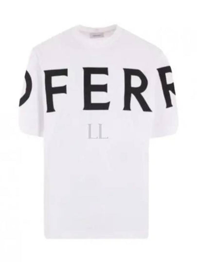 Big Logo Cotton Short Sleeve T-Shirt White - SALVATORE FERRAGAMO - BALAAN 2