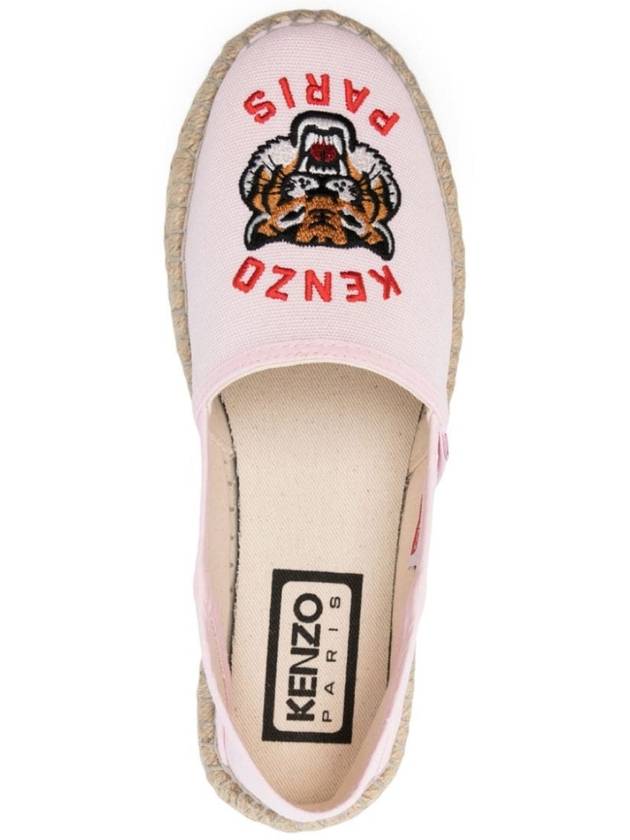 Tiger Canvas Espadrilles Pink - KENZO - BALAAN 5