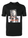 Gangster Print Short Sleeve T-Shirt Black - NEIL BARRETT - BALAAN 3