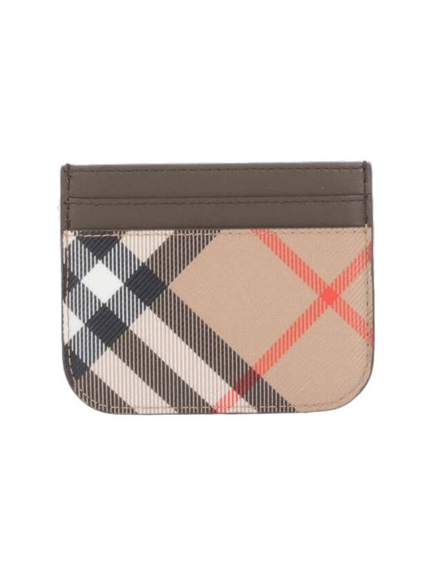 Check Card Wallet Beige - BURBERRY - BALAAN 3