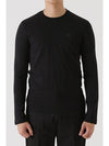 Logo Long Sleeve T-Shirt Black - EMPORIO ARMANI - BALAAN 3