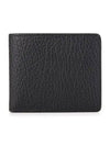 Stitched Leather Bifold Half Wallet Black - MAISON MARGIELA - BALAAN 2