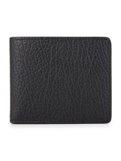 Stitched Leather Bifold Half Wallet Black - MAISON MARGIELA - BALAAN 2