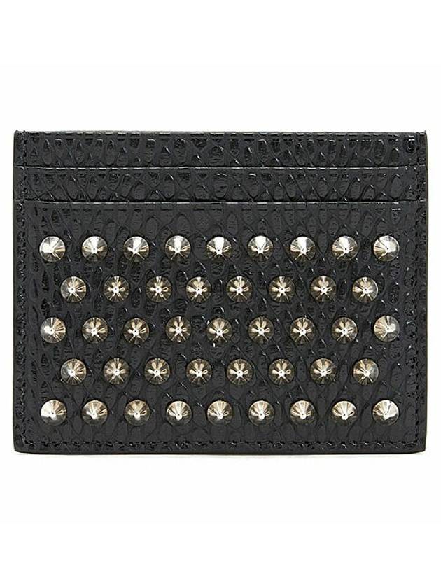 Chios Spike Card Wallet Black - CHRISTIAN LOUBOUTIN - BALAAN 3