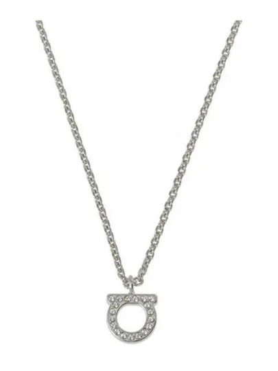 Gancini Crystal Necklace Silver - SALVATORE FERRAGAMO - BALAAN 2