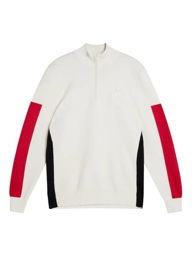 Clide Half Zip Knit Top White - J.LINDEBERG - BALAAN 2