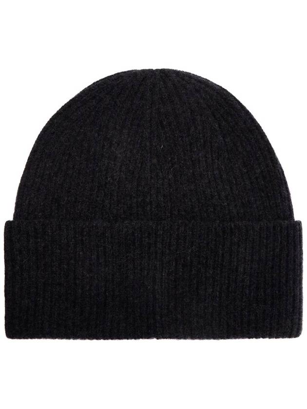 charcoal melange ribbed wool beanie - TOTEME - BALAAN 2