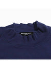 Free Logo Print Overfit Sweatshirt Navy - BALENCIAGA - BALAAN 8