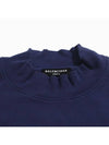 Women's Free Embroidery Distressed Sweatshirt Navy - BALENCIAGA - BALAAN 8