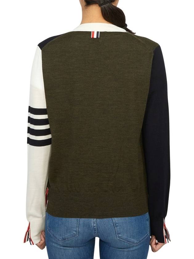 Semi see-through panel knit cardigan FKC334FY1014 - THOM BROWNE - BALAAN 5