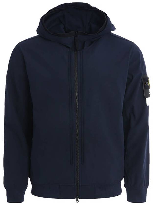 Wappen Patch Soft Shell Hooded Jacket Navy - STONE ISLAND - BALAAN 2