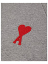 Cotton Heart Logo Sweatshirt Heather Grey - AMI - BALAAN 8