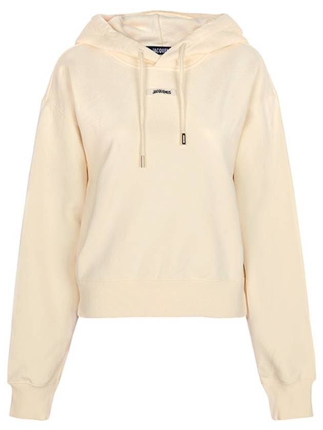 Le Sweatshirt Gros Grain Cotton Hoodie Light Beige - JACQUEMUS - BALAAN 2