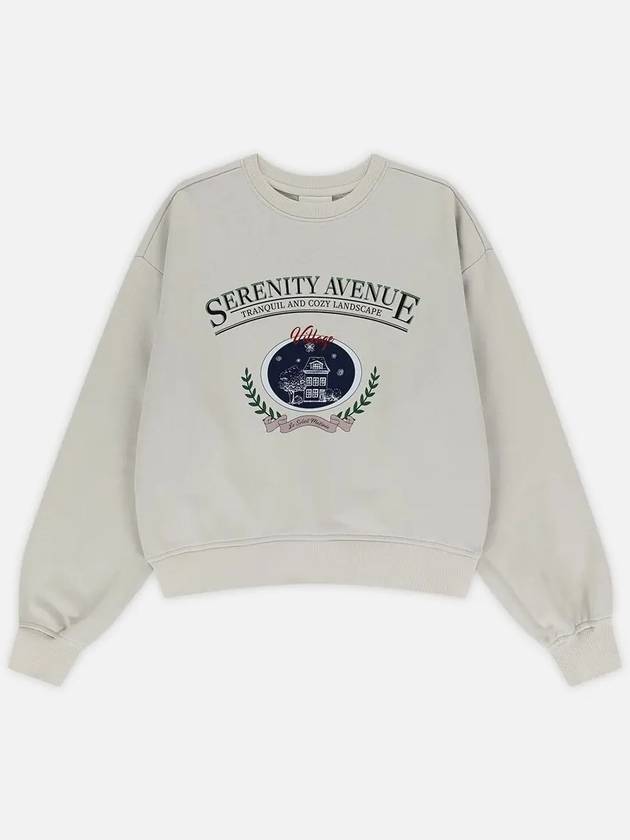 Serenity Haven Graphic Sweatshirt Greige - LE SOLEIL MATINEE - BALAAN 1