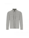 Broken Linen Cotton Long Sleeve Shirt Grey - CP COMPANY - BALAAN 2