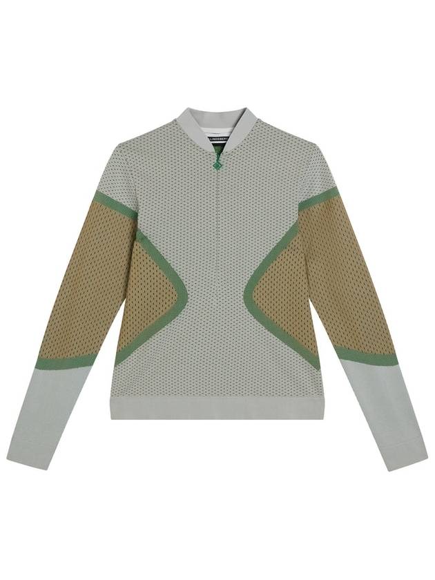 Diamond Seamless Mid Layer Long Sleeve T-Shirt Green White - J.LINDEBERG - BALAAN 2