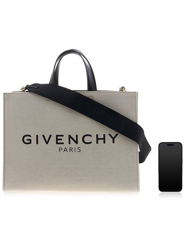 G Logo Canvas Medium Tote Bag Beige - GIVENCHY - BALAAN 7