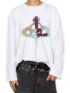 Spray ORB Fresh Long Sleeve T-Shirt White - VIVIENNE WESTWOOD - BALAAN 2