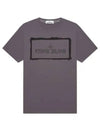 Stencil One Logo Short Sleeve T-Shirt Charcoal - STONE ISLAND - BALAAN 2