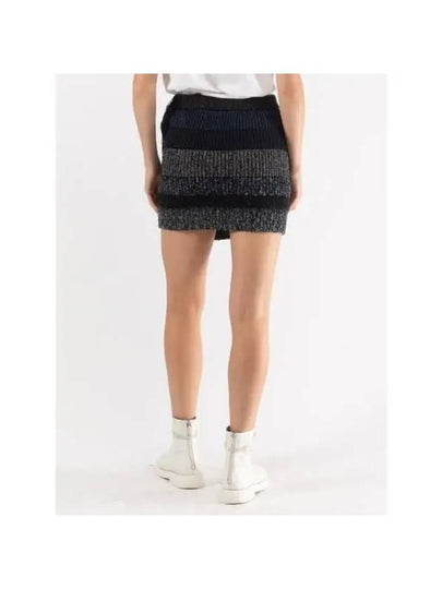 Acne Studios Asymmetric Fringe Skirt AF0409 INK BLUE BLACK - ACNE STUDIOS - BALAAN 2