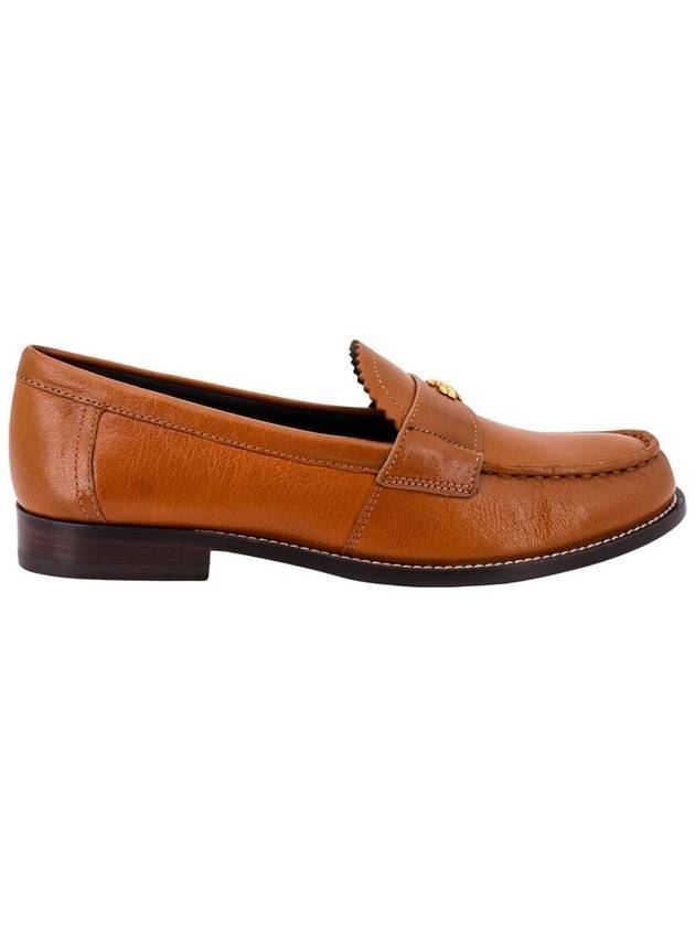 Logo Plaque Classic Loafer Brown - TORY BURCH - BALAAN 1