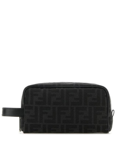 FF jacquard small clutch bag black - FENDI - BALAAN 2