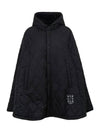 Women Wave Hooded Padded Poncho Jumper IPL4WJP211 BK - IJP DESIGN - BALAAN 3