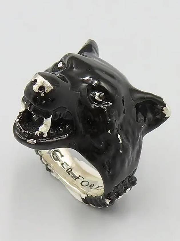 Anger Forest Black Wolf Silver Ring No 21 - GUCCI - BALAAN 1